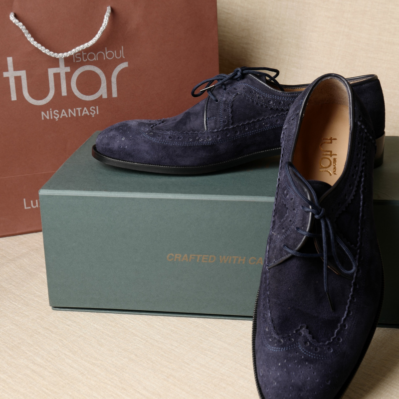 LACİVERT SÜET OXFORD A24-305